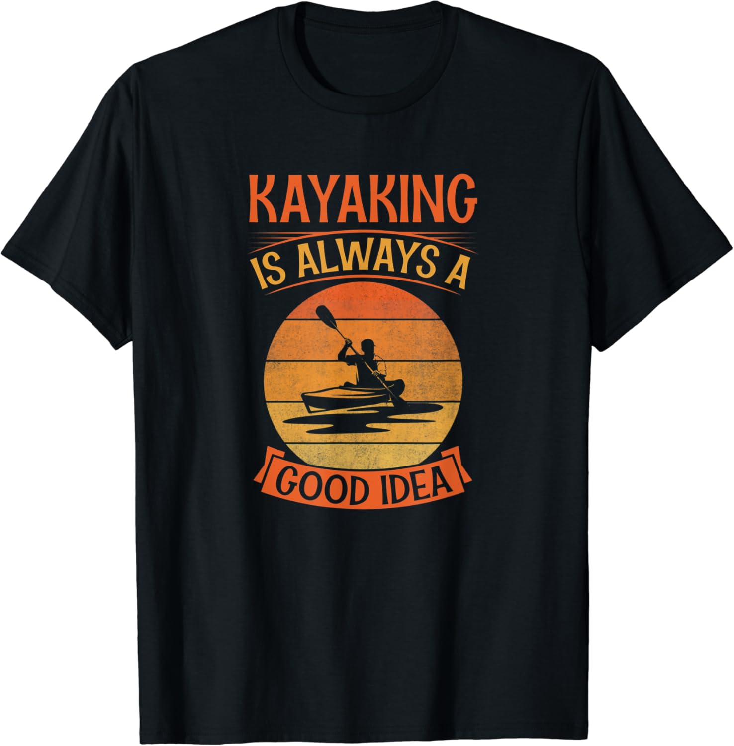 Kayaking Is Always A Good Idea Retro Vintage Style River TShirt
